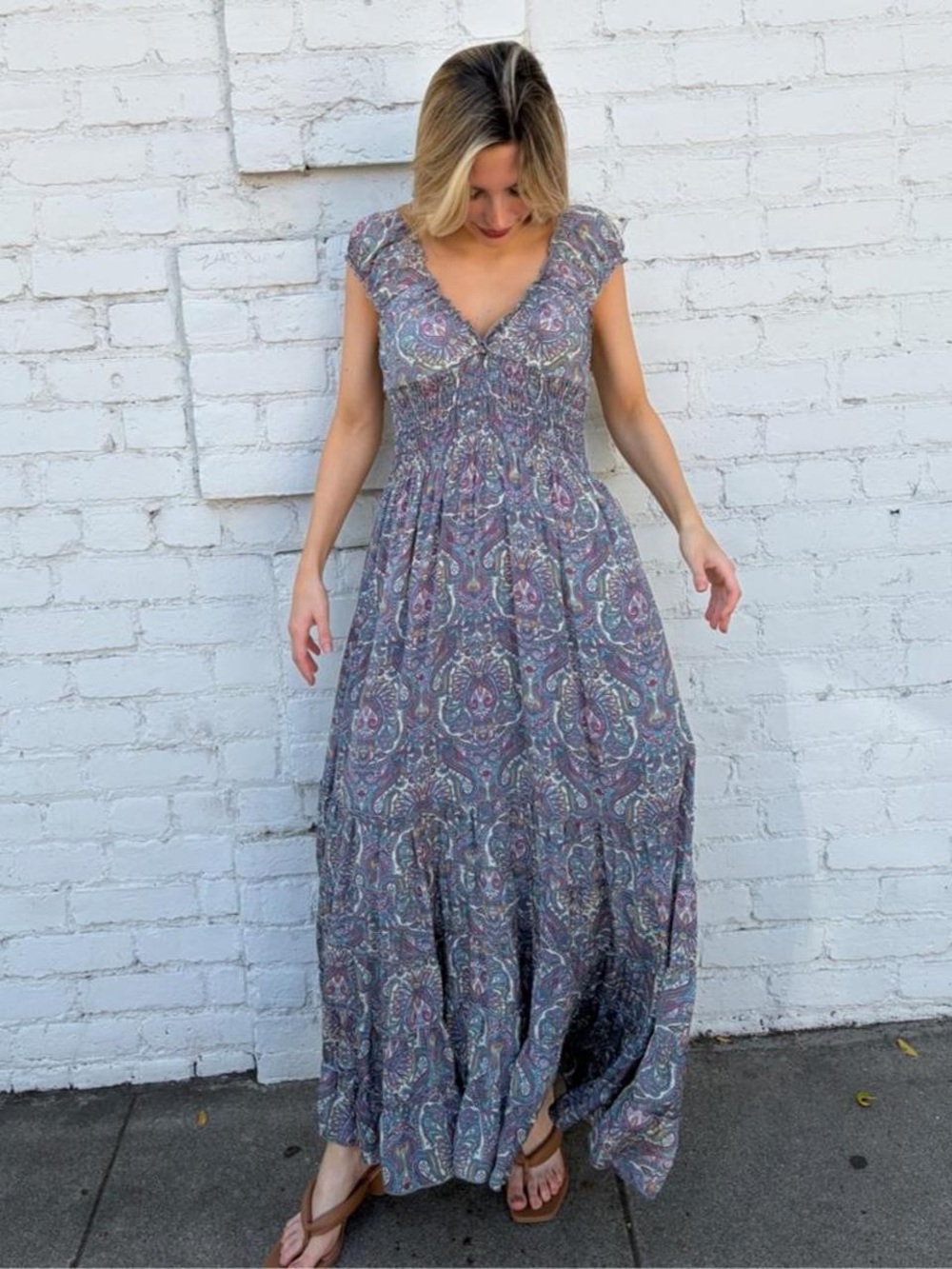 Beautiful Missander paisley print maxi dress - size S/M #boho #festival #eurosum